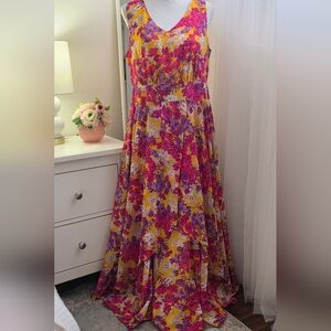 NEW Stunning Jessica London Swing Georgette Circle Skirt Dress 12W